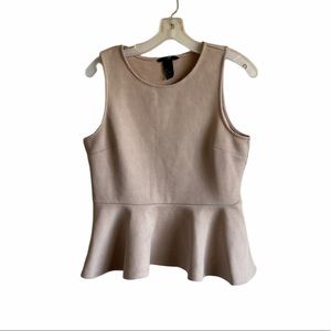 H&M Pink Peplum Tank Top Size L